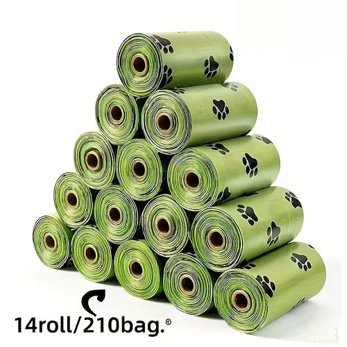 210-Count Durable Leak-Proof Dog Waste Bags | 14 Rolls