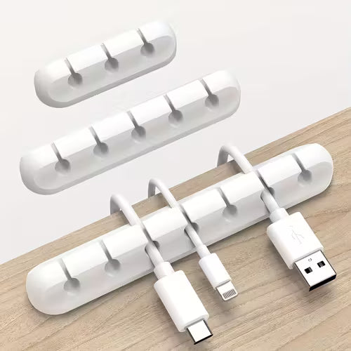 5-Slot USB Cable Organizer - Durable Plastic