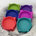 6pcs Colorful Cat Bowls - Durable Plastic