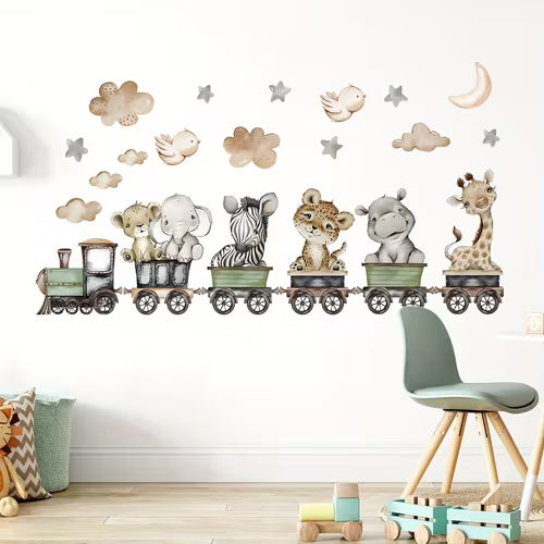 Adhesive Wall Stickers Featuring Adorable Animals Like