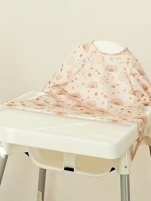 1pc Long-sleeve Bib with Food Catcher