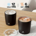 8Oz/12Oz Portable Stainless Steel Cup with Lid | Black