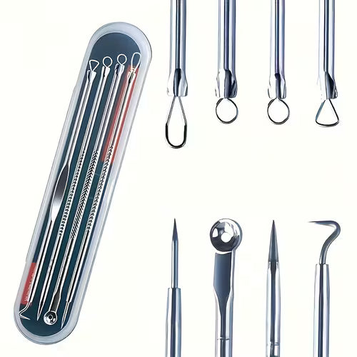 4pcs/set Professional Stainless Blackhead Remover with