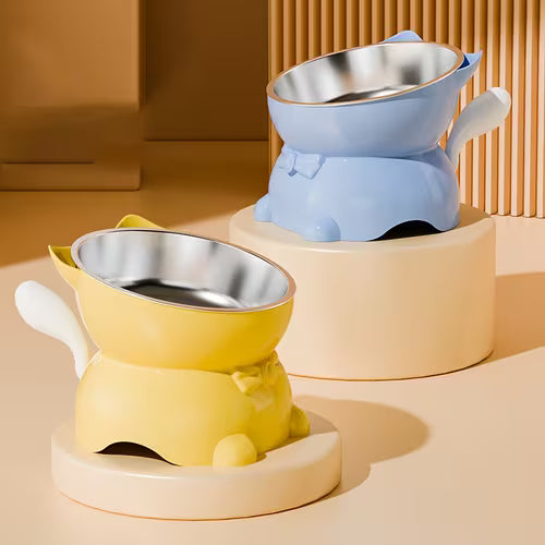 High-Footed Cat Bowl for Food and Water