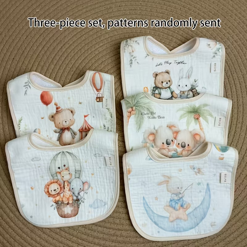 New U-Shaped Bibs 3/5pcs Set