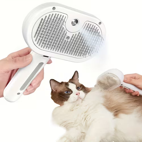 Self-Cleaning Steamy Pet Brush