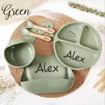 5pcs Silicone Weaning Set/Personalized Custom Name And