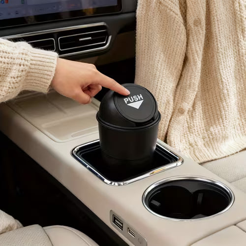 A Single Pack of Button Cover Car Trash Bins