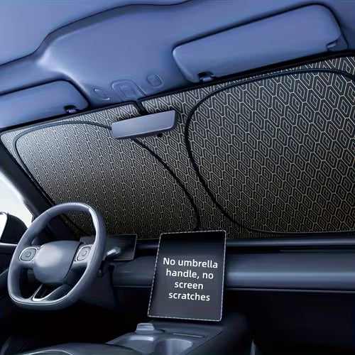 The New 2025 Stylish Titanium Silver Car Sunshade Is