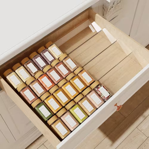 4pcs Clear Acrylic Kitchen Organizer/Stackable Spice