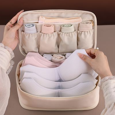 1pc Double-Layer Underwear Organizer - Durable Nylon