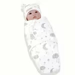 Baby Swaddle Set 2pcs with Hat/Soft And Cute Baby