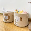 1 Large Capacity Storage Basket with Lion and Giraffe
