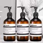 3pcs Refillable Plastic Pump Dispenser Bottles