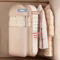 3-Size Pink And Beige Compression Hanging Storage Bags