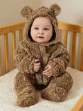 Newborn Baby Boy Fleece/Cute Cartoon Print Hooded