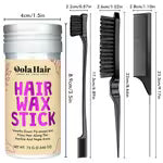 4Pcs Non-Greasy Hair Wax Stick Slick Back Hair Brush