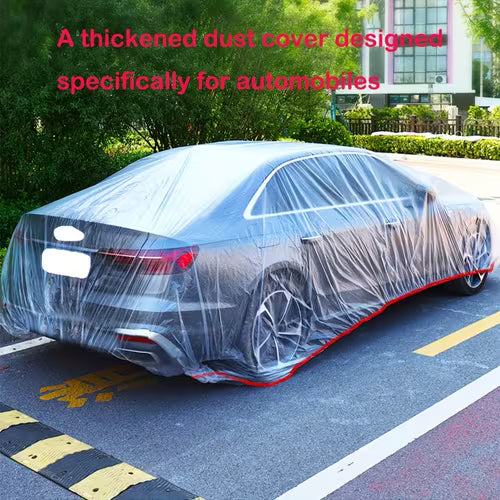 1pc Transparent PE Car Cover - with a Fitted Design