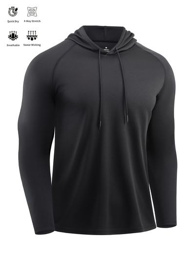 Men's Outdoor Sports Hooded Breathable Long Sleeve