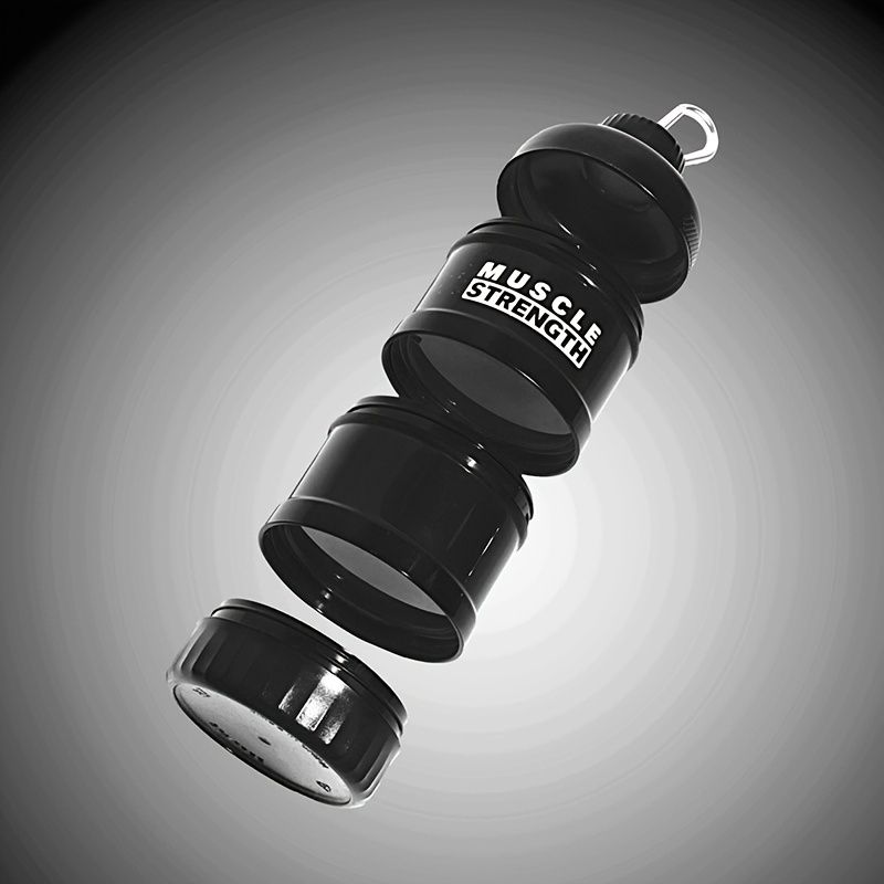 Portable Multi-Layer Protein Powder Dispenser Bottle
