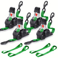 4pcs Retractable Ratchet Straps