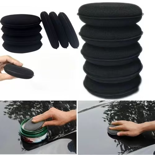 Black High-Density Polyurethane Car Waxing Sponge