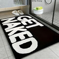 Product: Black and White Alphabet English Slogan Bath