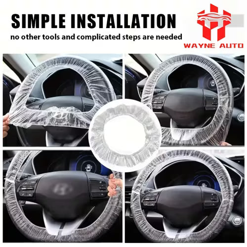 100pcs Disposable Steering Wheel Covers