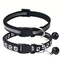 Adjustable Striped Reflective Pet Collars - 2pcs Set