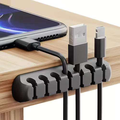 Strong Self-Adhesive Silicone Cable Organizers / with 7