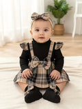 3pcs Girls' Dress Bodysuits Set/Casual