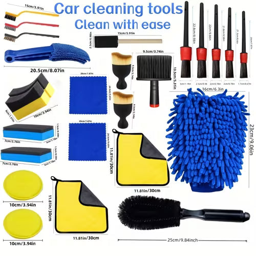 25/15pcs Car Washing Supplies Cleaning Tools Set