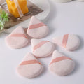 6pcs Soft Flocking Triangular Makeup Sponges with Pink