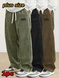 Men's Plus-Size Casual Corduroy Pants with a Stylish