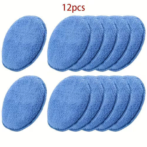12/20Pcs 5-Inch Microfiber Wax Applicator Pads