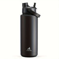 POWCAN 40Oz Insulated Water Bottle with 2-In-1 Straw