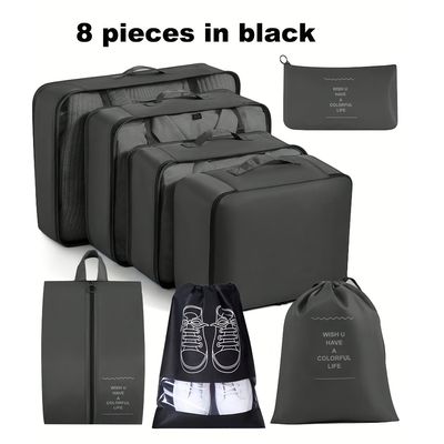 8pcs/Set Portable Travel Storage Bags Set - Easily