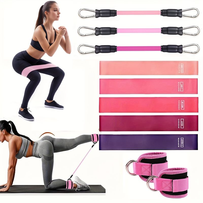 Ten-piece Set of Yoga Resistance Bands for Leg and Hip