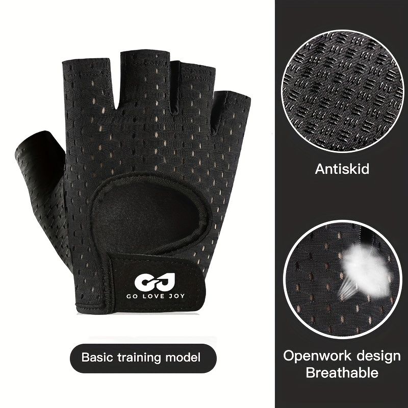 1 Pair Half-Finger Fitness Gloves Men Women Training
