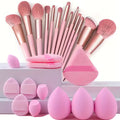 A Set of 25 Makeup Tools That Includes Gentle Brushes