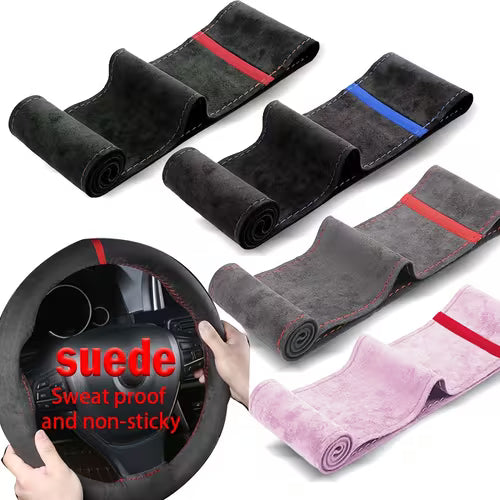 1pc Hand-Stitched PU PU Leather Steering Wheel Cover