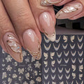 2pcs Sparkly Glitter Golden Nail Stickers | French