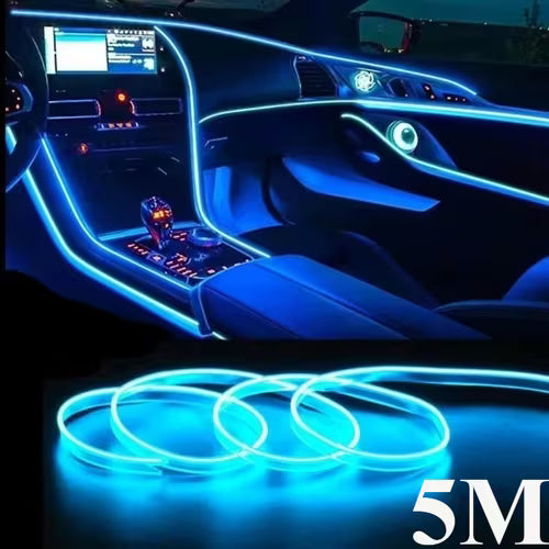 1/3/5M Car Environment El Wire LED Strip Lights Kit