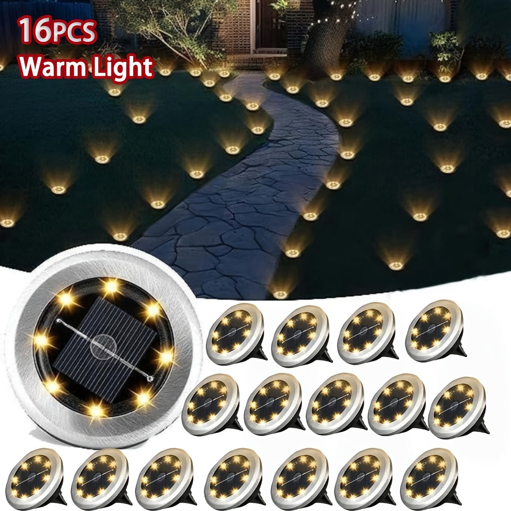 16/24 Sets Of 8-LED Outdoor Solar Small-sized