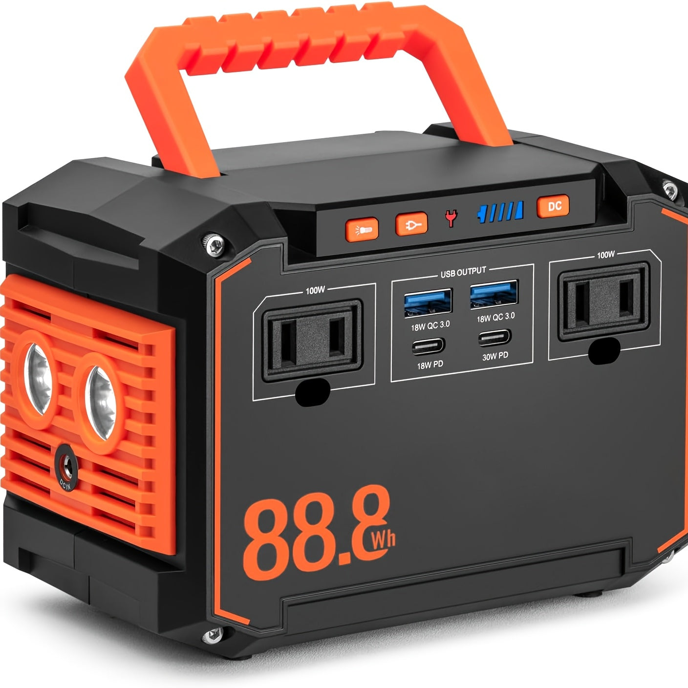 Portable Solar Generator Power Station with 30W Solar