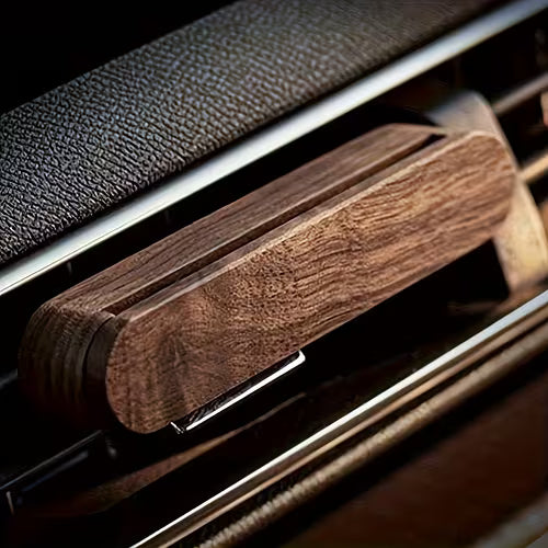 Black Walnut Wood Car Air Vent Aroma Diffuser Set