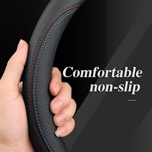 Leather Car Steering Wheel Cover