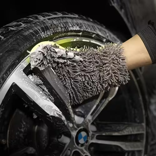 1 Packs Car Wash Mitt 5 Finger Microfiber Wash Mitts