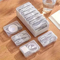 7 Small Transparent Boxes + 1 Large White Box