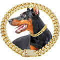 Heavy-duty Stainless Steel Dog Chain Collar with Buckle